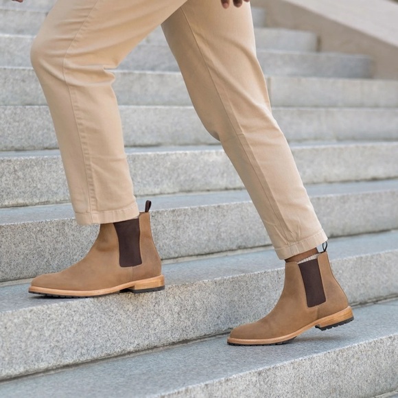 Nisolo Marco All Weather Leather Chelsea Boots Almond Size 12.5 - Picture 1 of 9